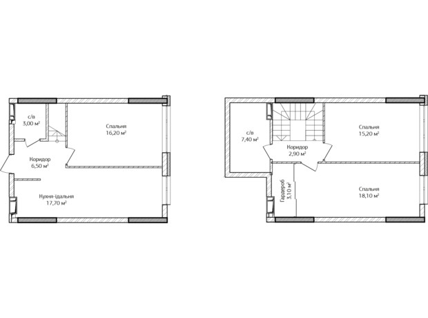 ЖК City Park 2: планировка 3-комнатной квартиры 91.2 м²