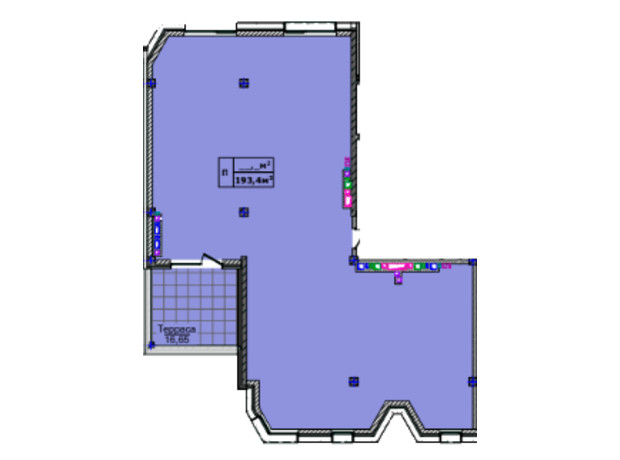 ЖК Comfort City Рыбинский: планировка 4-комнатной квартиры 193.4 м²
