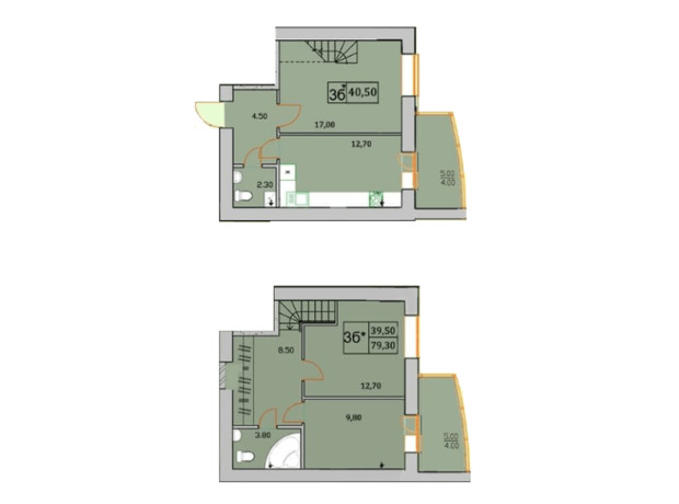 ЖК Сонячна Оселя: планування 3-кімнатної квартири 79.3 м²