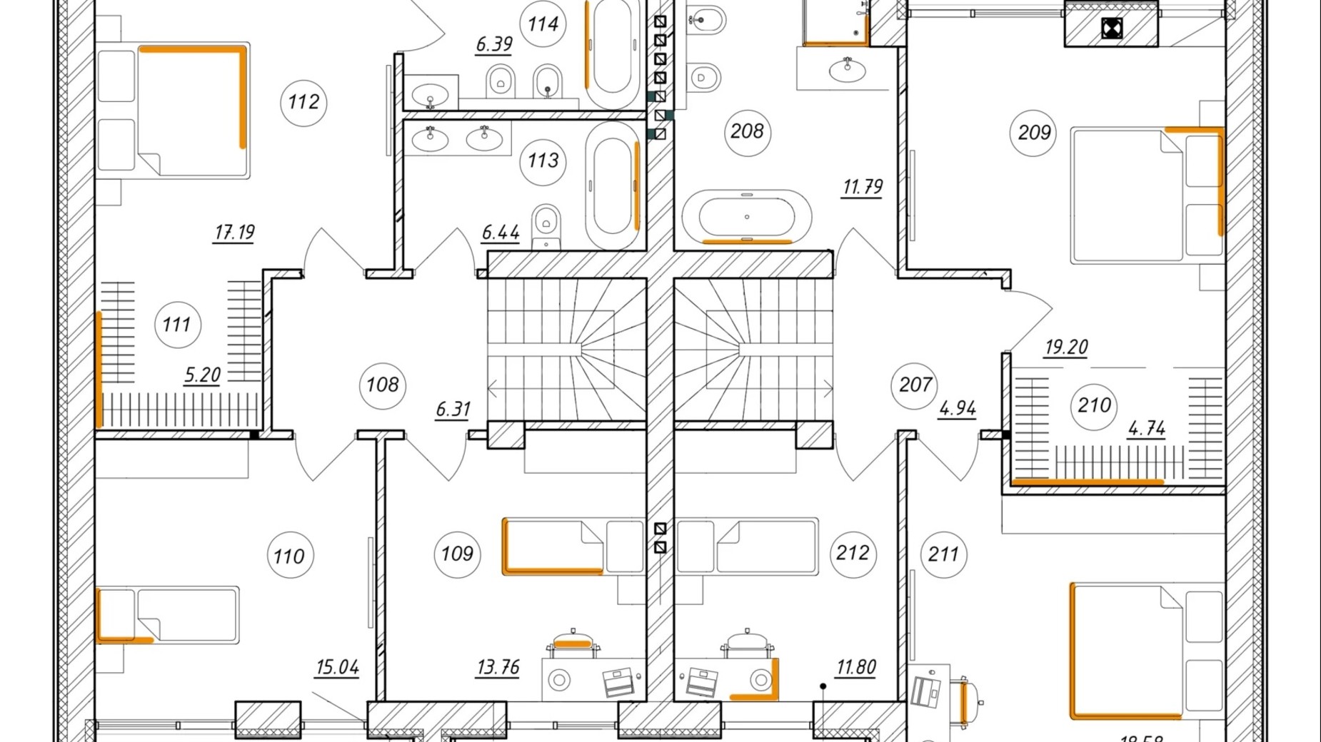 Планировка таунхауса в КГ Loft City 2.0 115 м², фото 348121