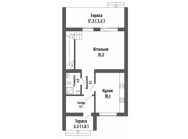 КГ Династия: планировка 3-комнатной квартиры 138 м²