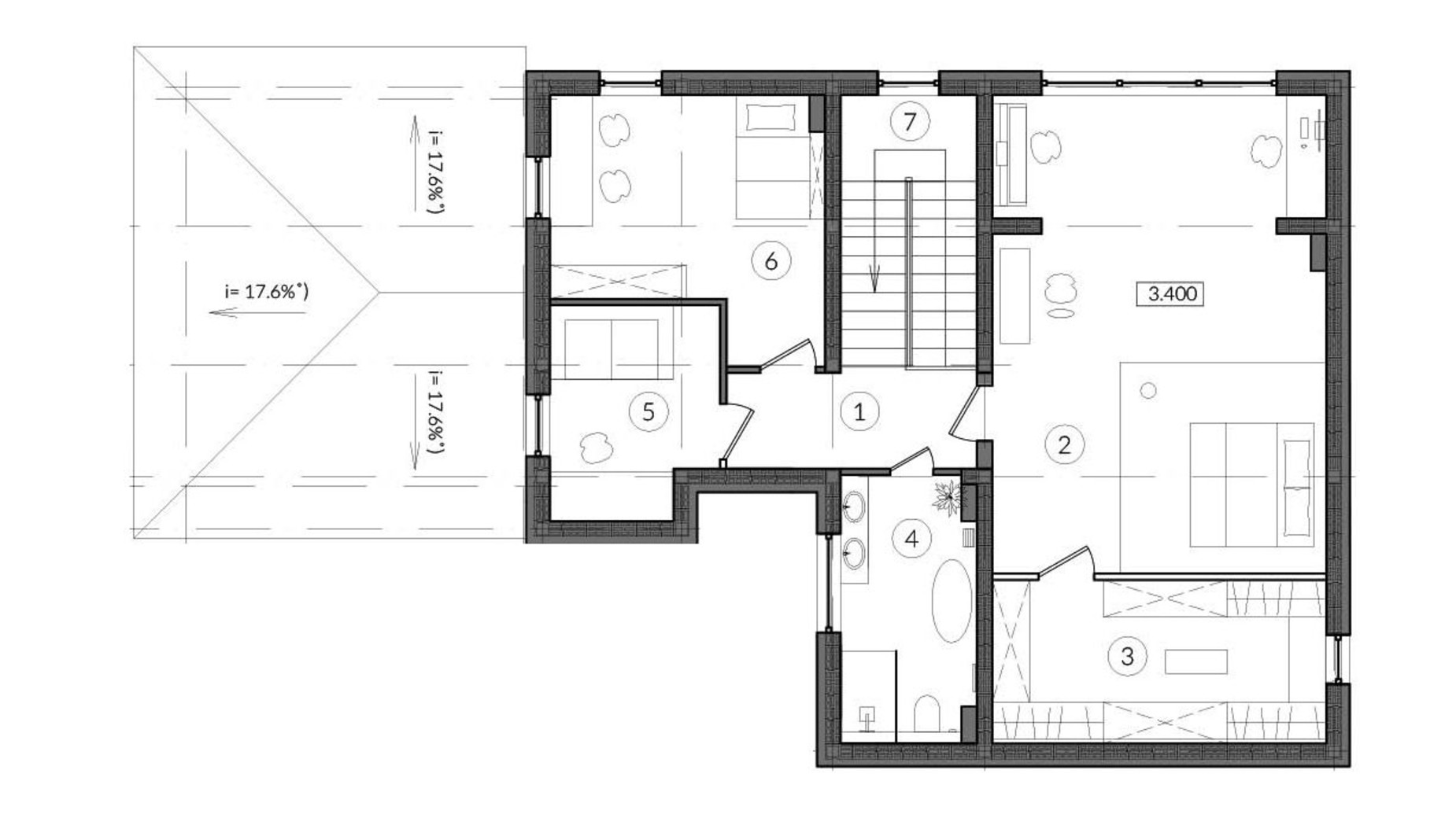 Планировка коттеджа в КГ ул. Академика Вильямса, 21 236 м², фото 350074