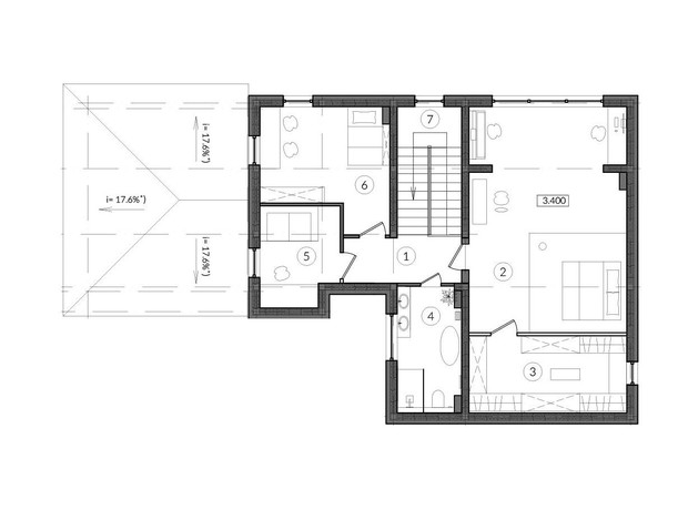 КМ вул. Академіка Вільямса, 21: планування 4-кімнатної квартири 236 м²