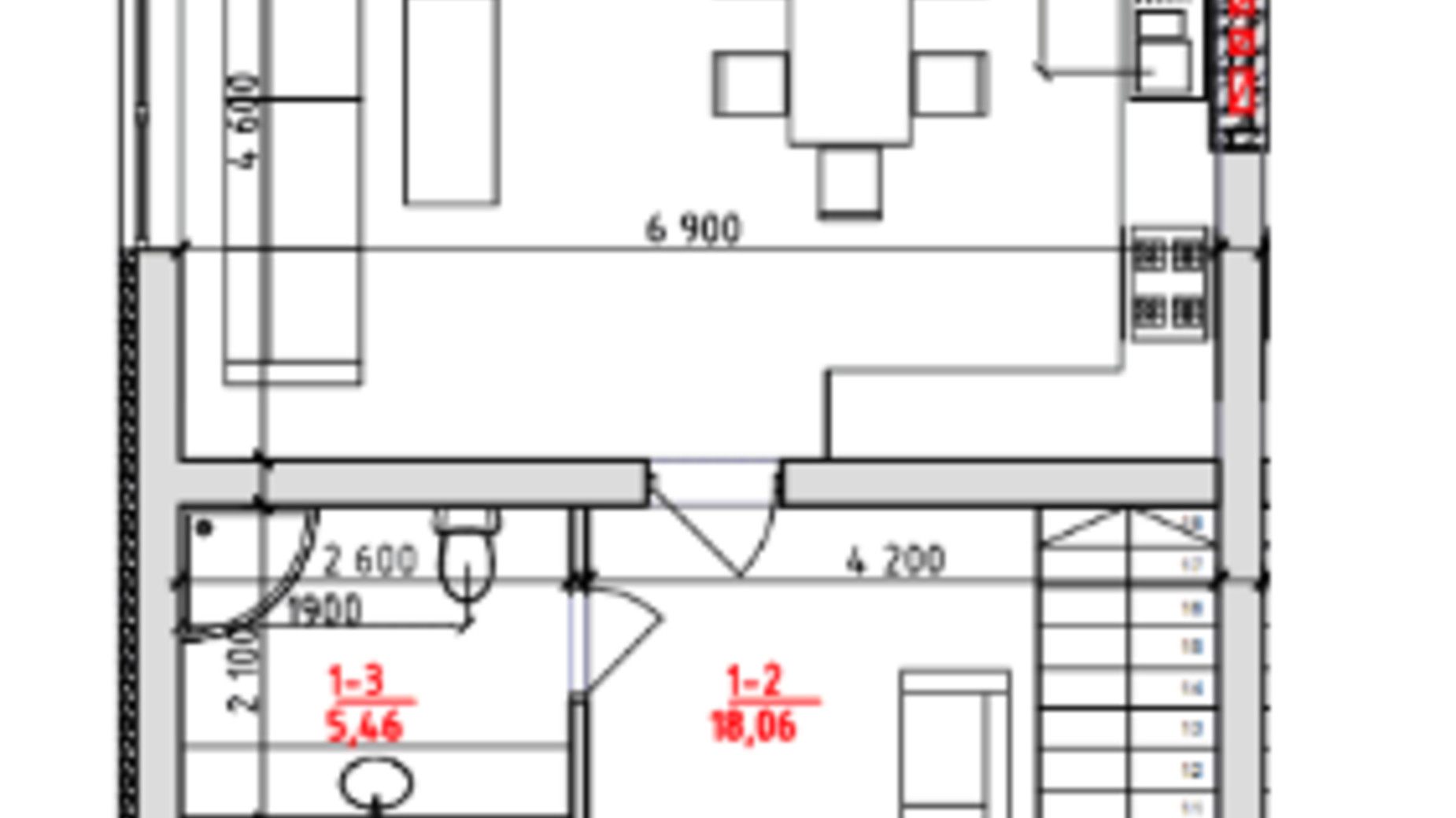 Планировка таунхауса в Таунхаус WhiteTown 116 м², фото 350409