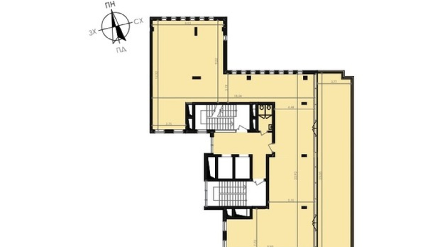 Планування приміщення в БЦ Sota Centre 271.66 м², фото 351138