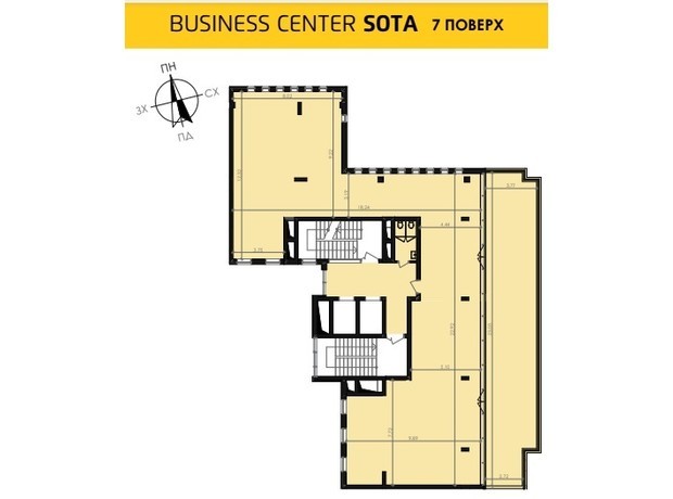 БЦ Sota: планування приміщення 271.66 м²