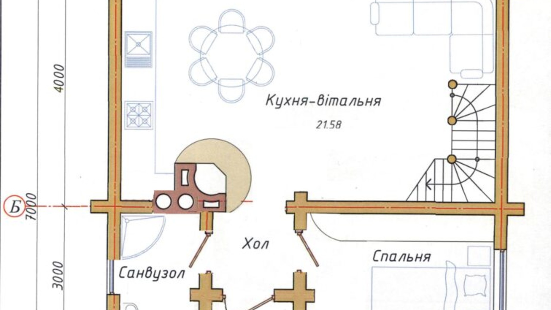 Планировка коттеджа в КГ Княжий Хутор 78 м², фото 352342