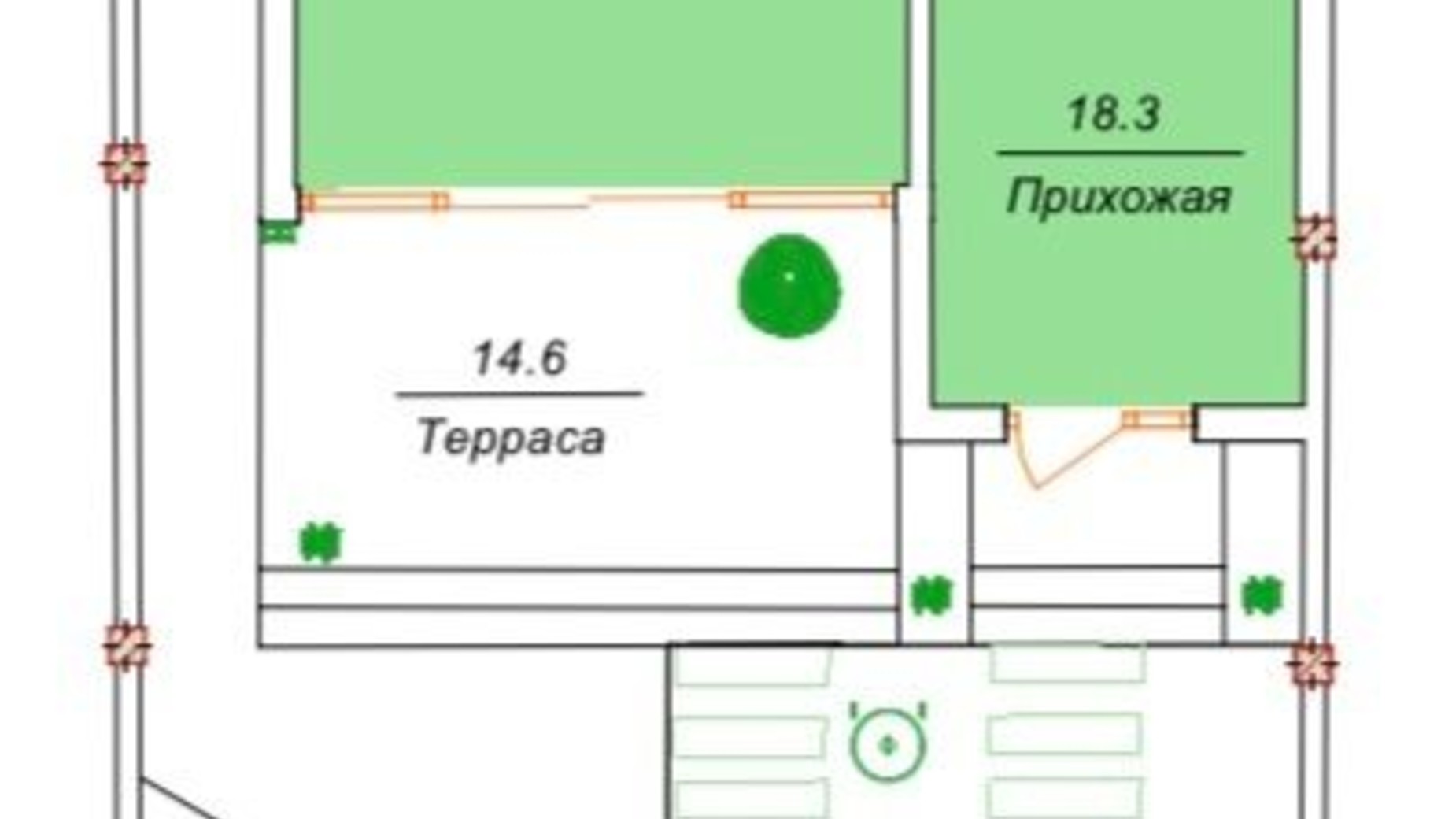 Планування таунхауса в Таунхаус Затишний Дворик 125 м², фото 353046