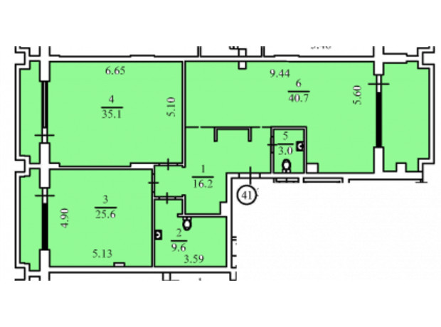 КД Liberty Residence: планировка 3-комнатной квартиры 148.4 м² КД Liberty Residence: планировка 3-комнатной квартиры 148.4 м²