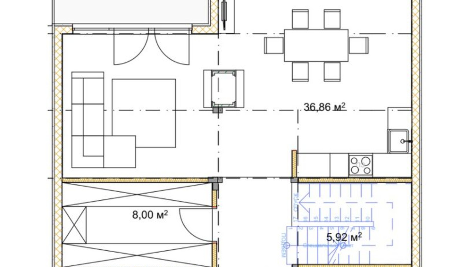 Планировка коттеджа в КГ River Garden 160 м², фото 354207