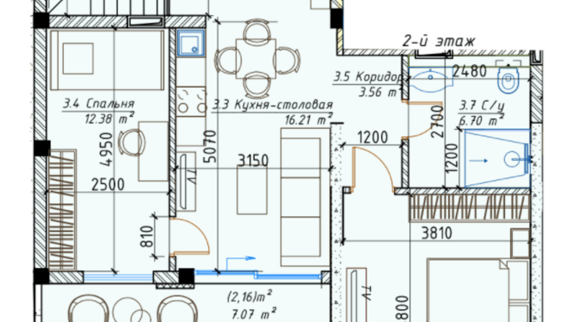 Планування таунхауса в КМ River Garden 157.6 м², фото 354214