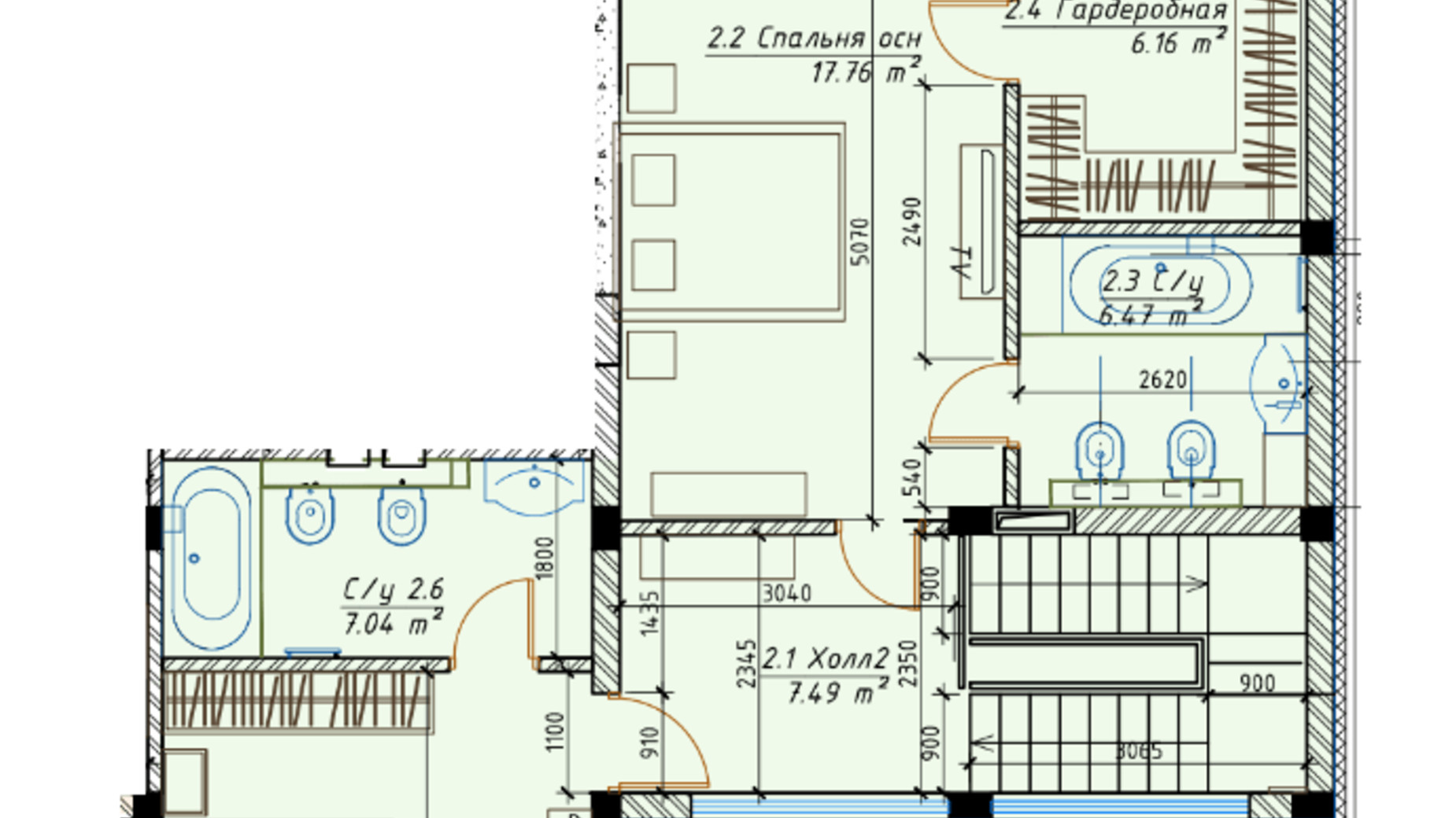 Планування таунхауса в КМ River Garden 195 м², фото 354220