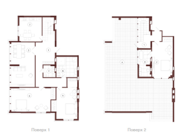 ЖК Obolon Plaza: планування 3-кімнатної квартири 211 м²