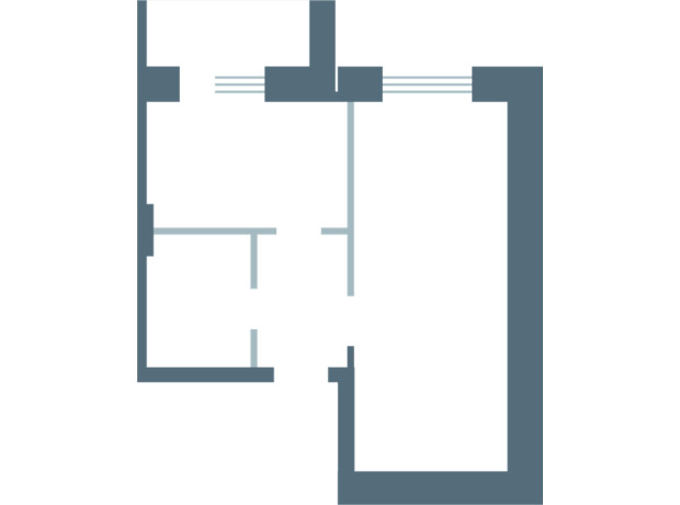 ЖК Озерки: планировка помощения 31.46 м²