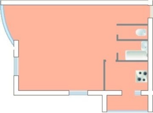 ЖК Піхтовий: планування 2-кімнатної квартири 72.8 м²