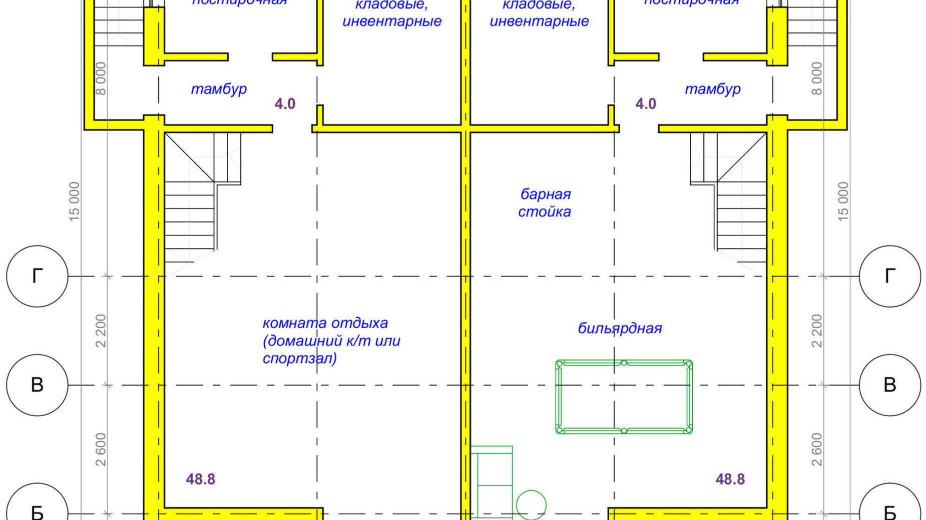 Планировка дуплекса в КГ Posh House 270 м², фото 355578