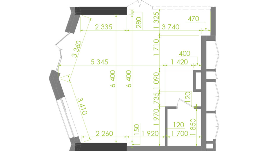 Планировка помещения в ЖК Creator City 43.7 м², фото 356246