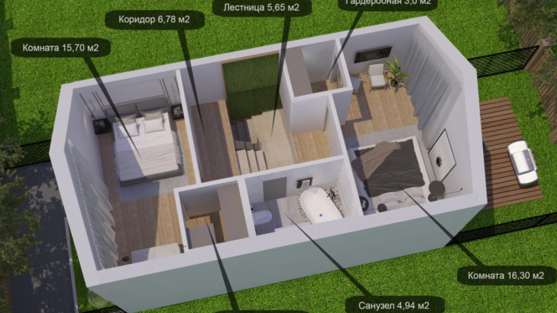 Планировка таунхауса в Таунхаус Admiral 114 м², фото 357088