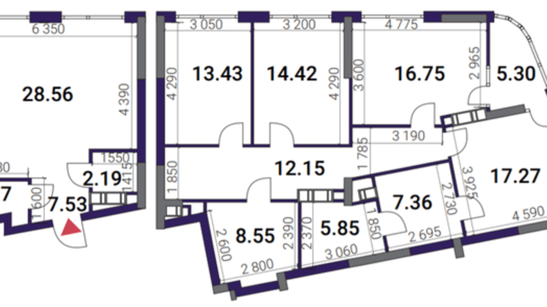 Планировка много­уровневой квартиры в ЖК Great 142.31 м², фото 357868