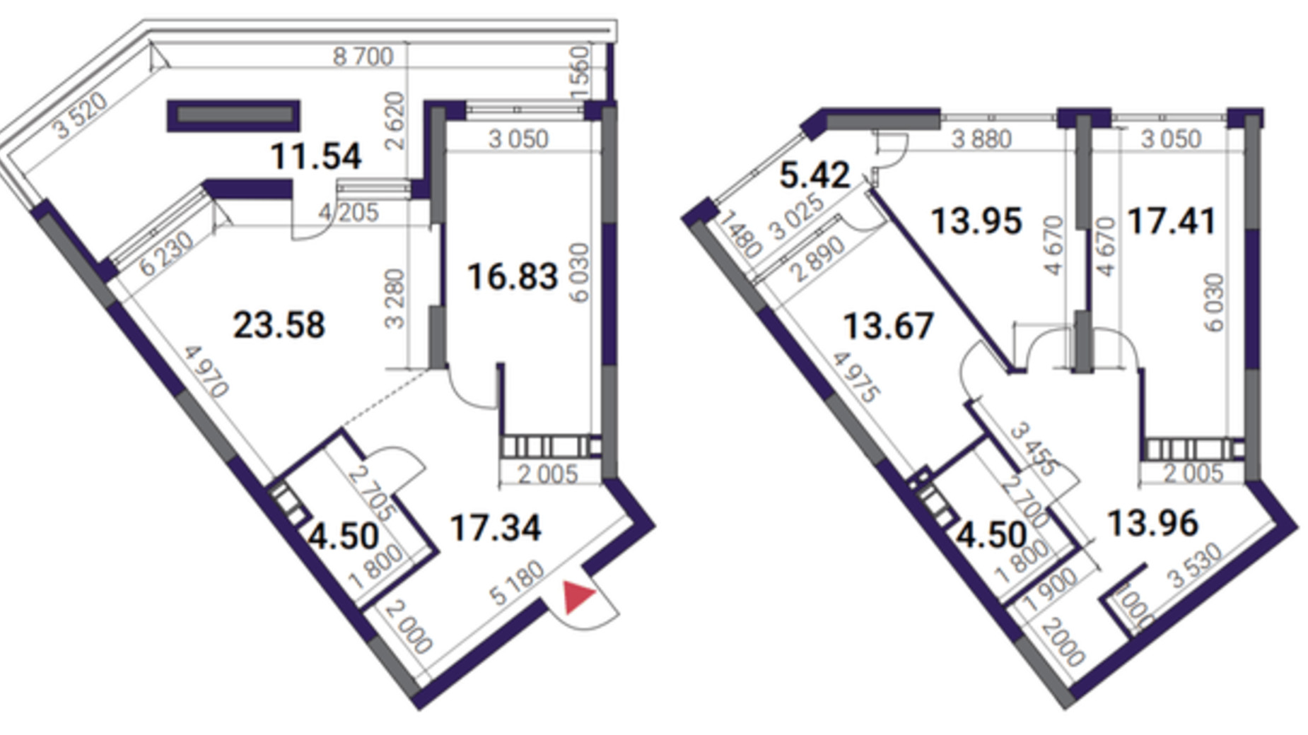 Планировка много­уровневой квартиры в ЖК Great 142.7 м², фото 357871