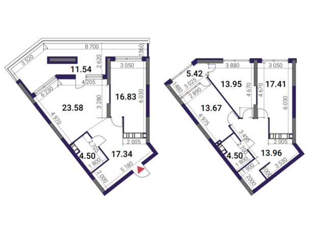 ЖК Great: планування 4-кімнатної квартири 142.7 м²