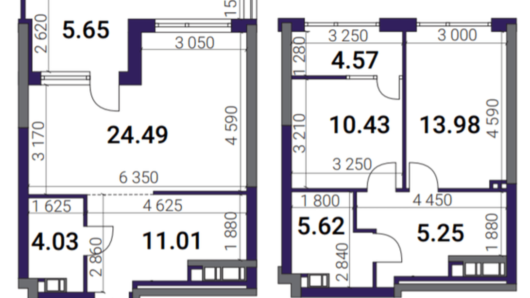 Планування багато­рівневої квартири в ЖК Great 85.03 м², фото 357879