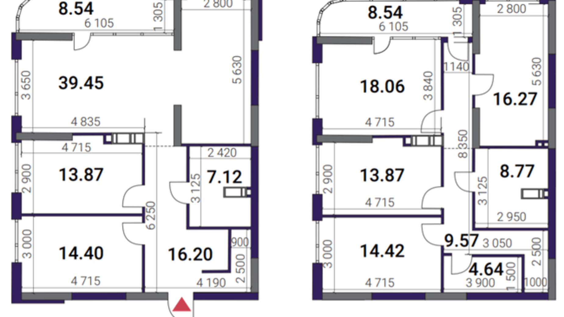 Планировка много­уровневой квартиры в ЖК Great 193.72 м², фото 357893