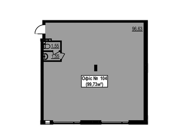 БЦ Seven-G: планировка помощения 99.73 м²