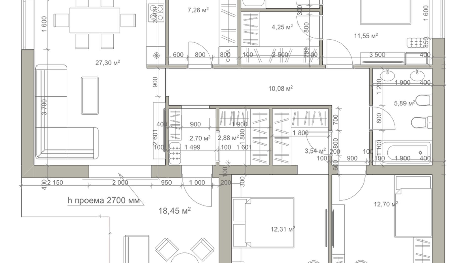 Планування котеджу в КМ Semila  111.6 м², фото 360540