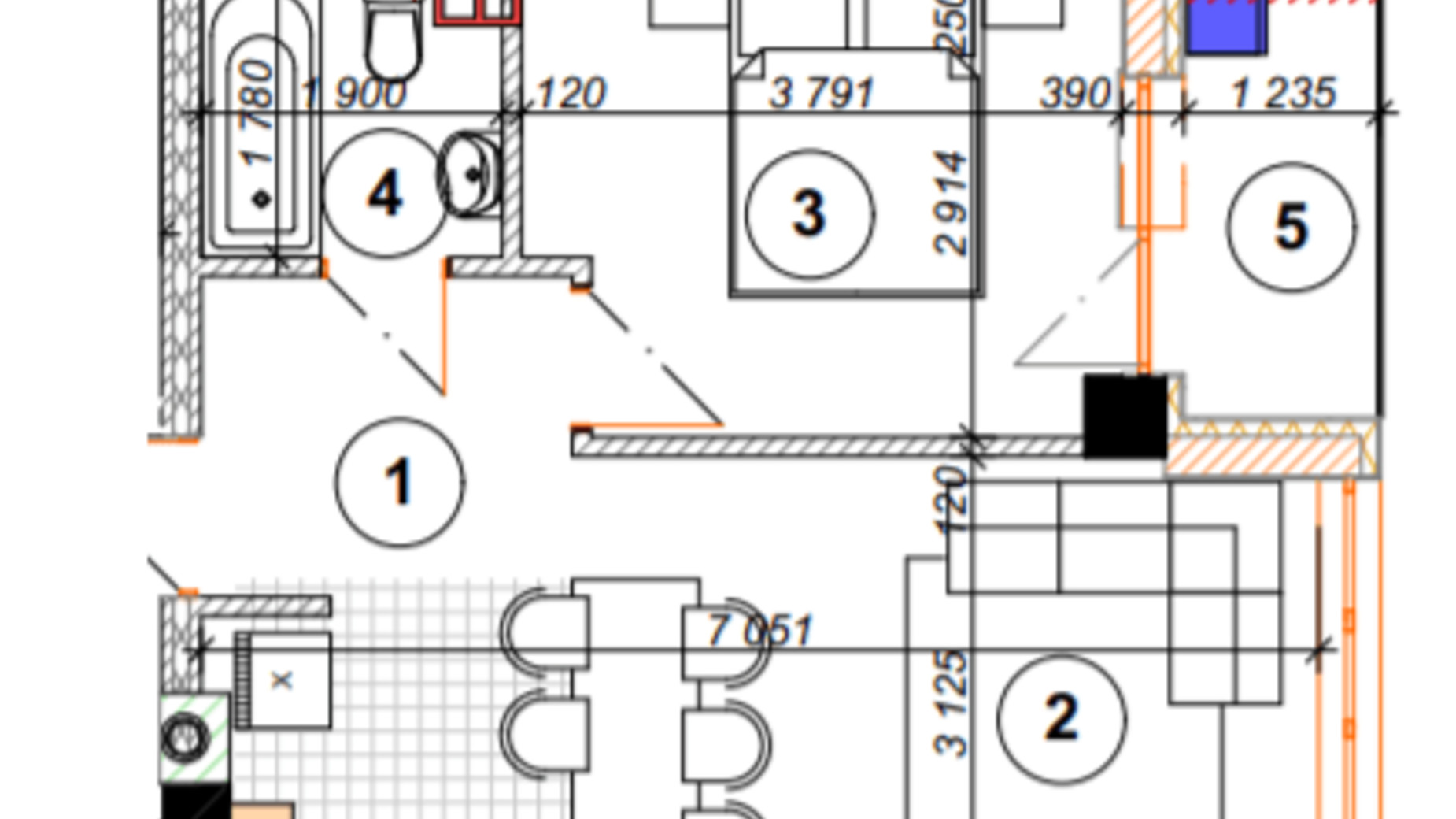 Планировка 1-комнатной квартиры в ЖК Park Residence 39.6 м², фото 364962