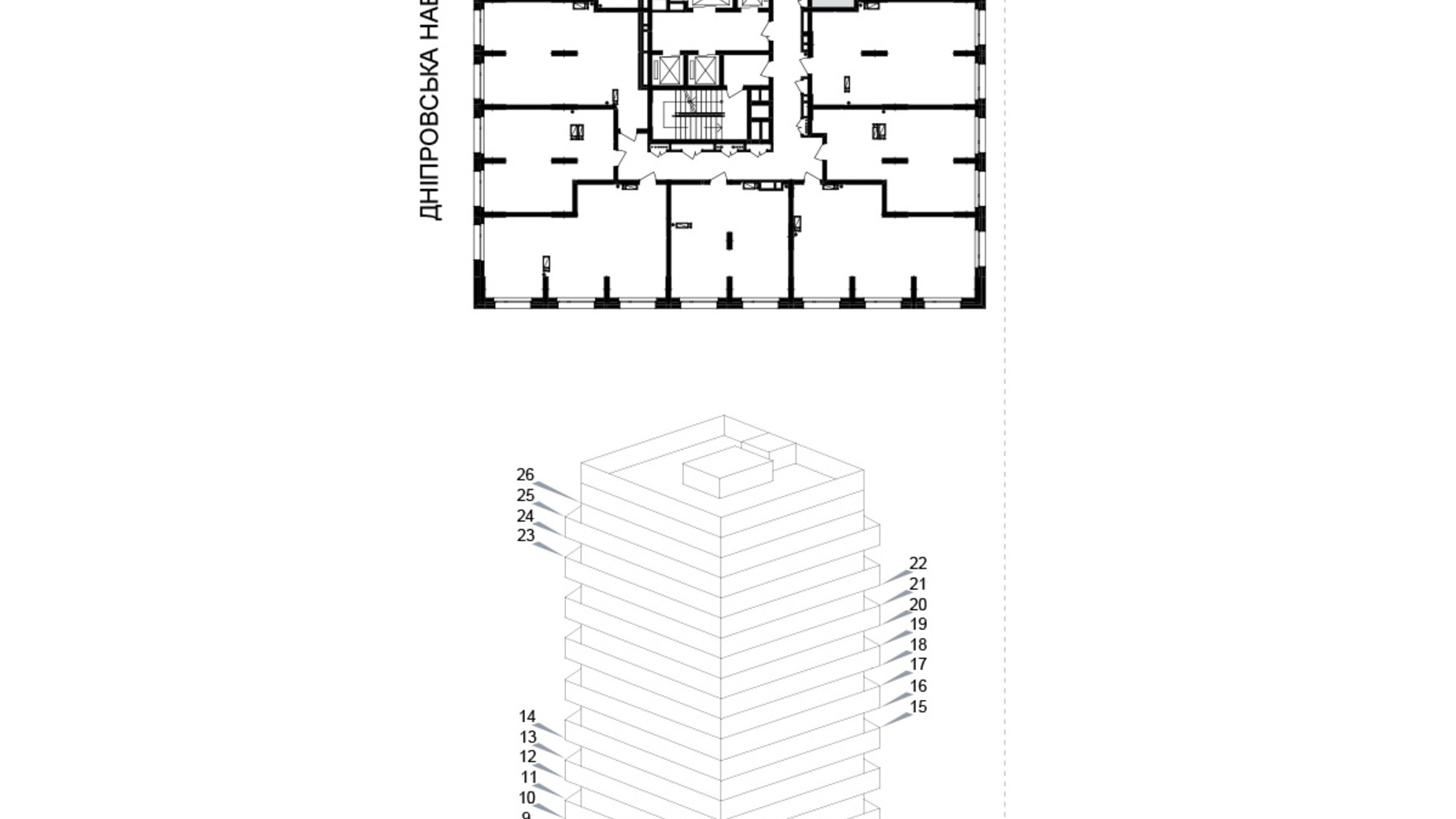 Планування 1-кімнатної квартири в ЖК Kub29 52.6 м², фото 365208