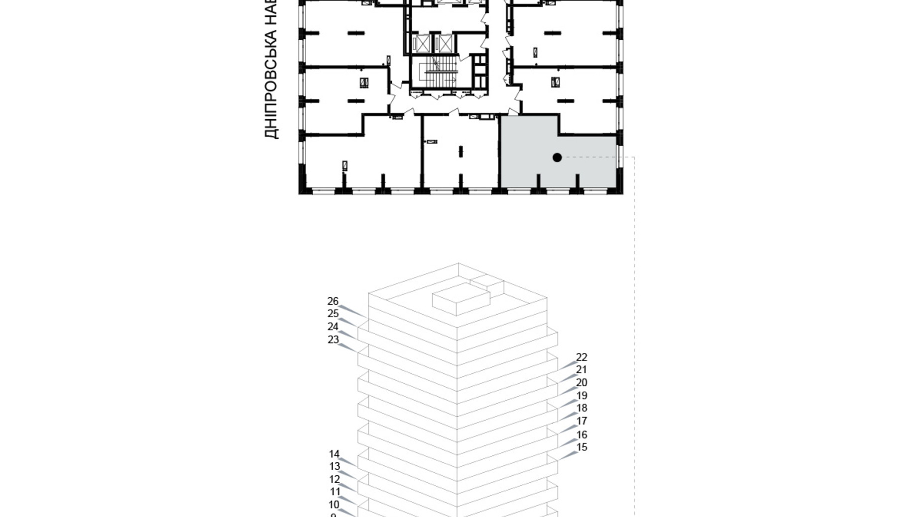 Планировка 1-комнатной квартиры в ЖК Kub29 57.4 м², фото 365216