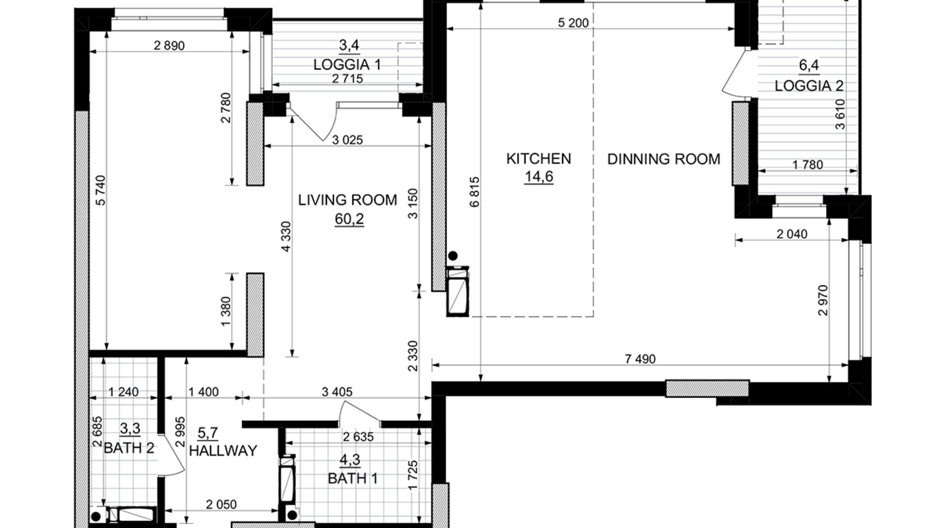 Планування 1-кімнатної квартири в ЖК Kub29 92.9 м², фото 365260