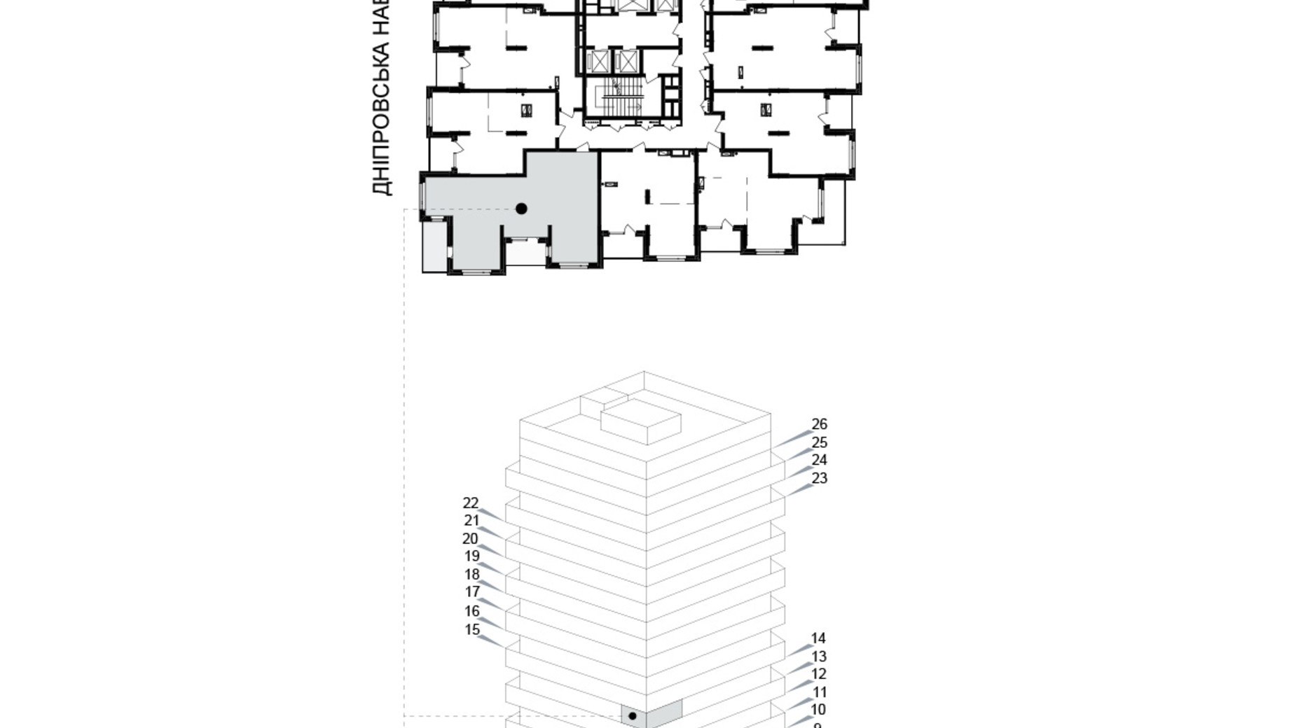 Планировка 2-комнатной квартиры в ЖК Kub29 79.8 м², фото 365316