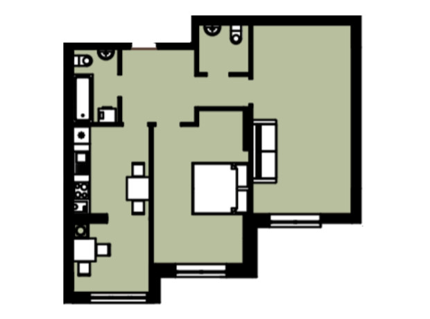 ЖК Петровские Липки: планировка 2-комнатной квартиры 74.2 м²