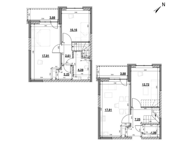 ЖК Ok'Land: планування 3-кімнатної квартири 84.44 м²