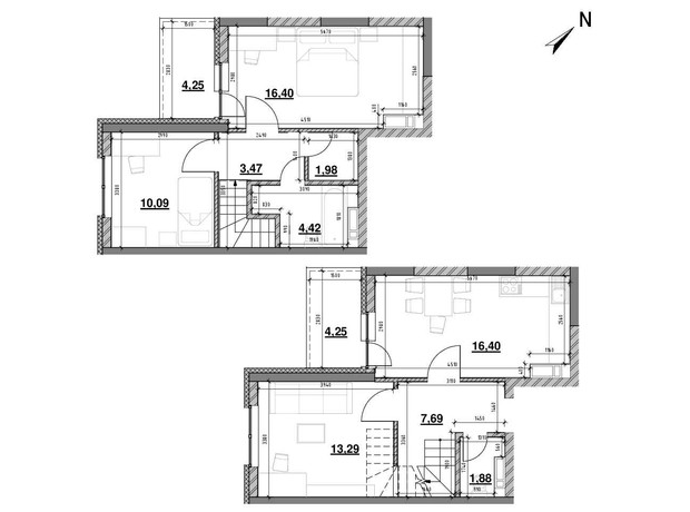 ЖК Ok'Land: планування 3-кімнатної квартири 84.1 м²
