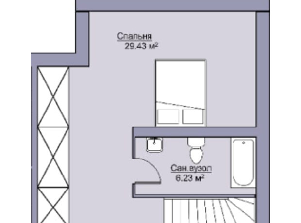 ЖК Лайм-2: планировка 2-комнатной квартиры 67 м²