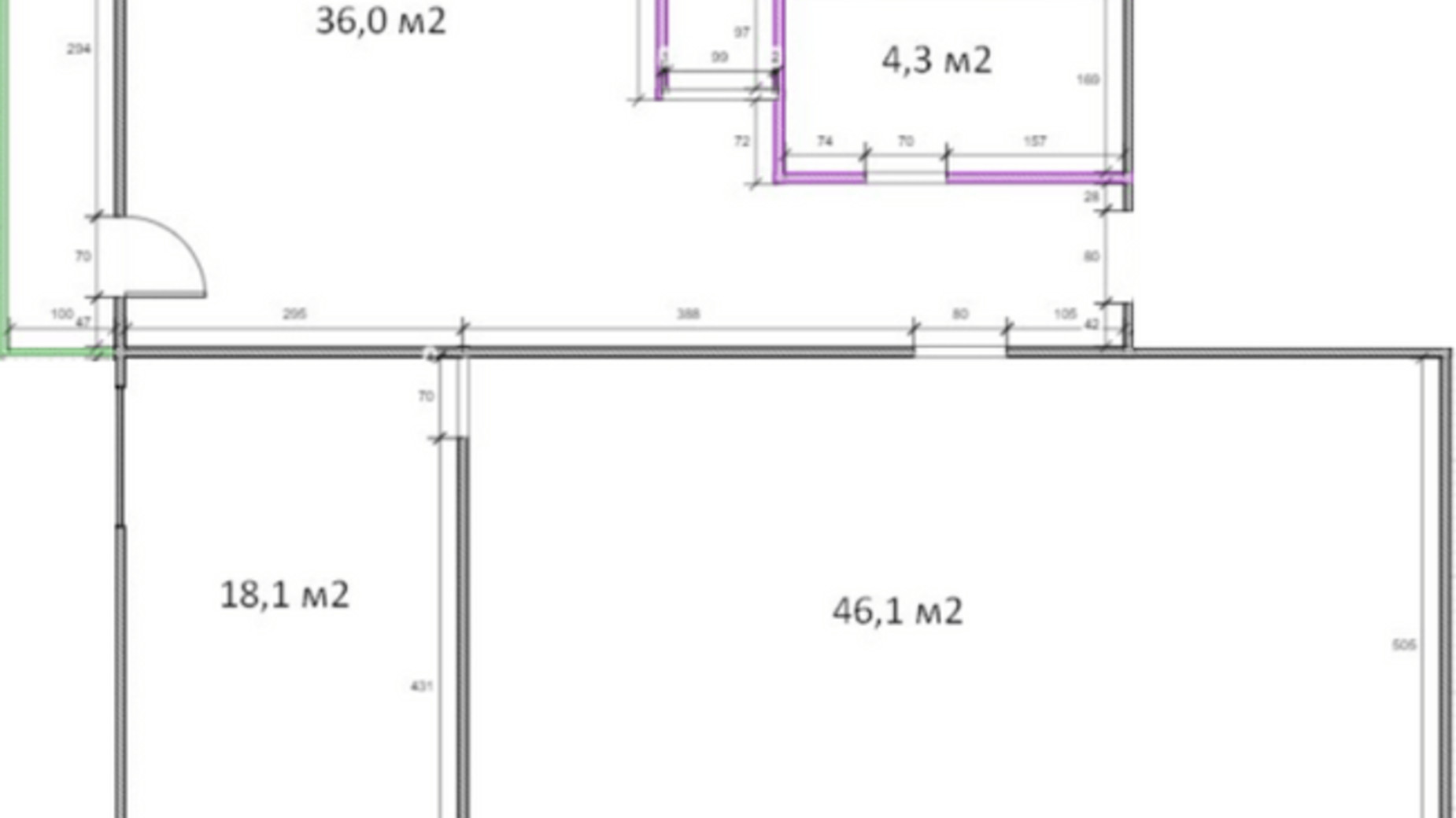 Планировка 3-комнатной квартиры в ЖК Династия 112.8 м², фото 365789