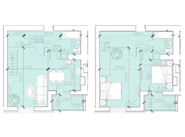 ЖК Illinsky: планировка 3-комнатной квартиры 84.15 м²