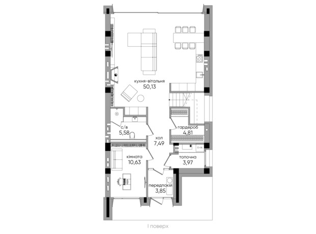 Таунхаус Park Lake City Terra: планировка 4-комнатной квартиры 170.66 м²