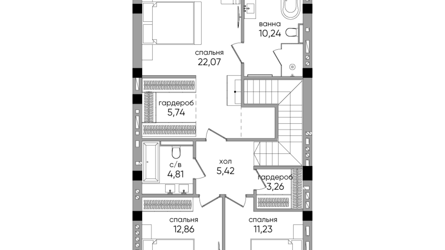 Планировка таунхауса в Таунхаус Park Lake City Terra 169.9 м², фото 366294