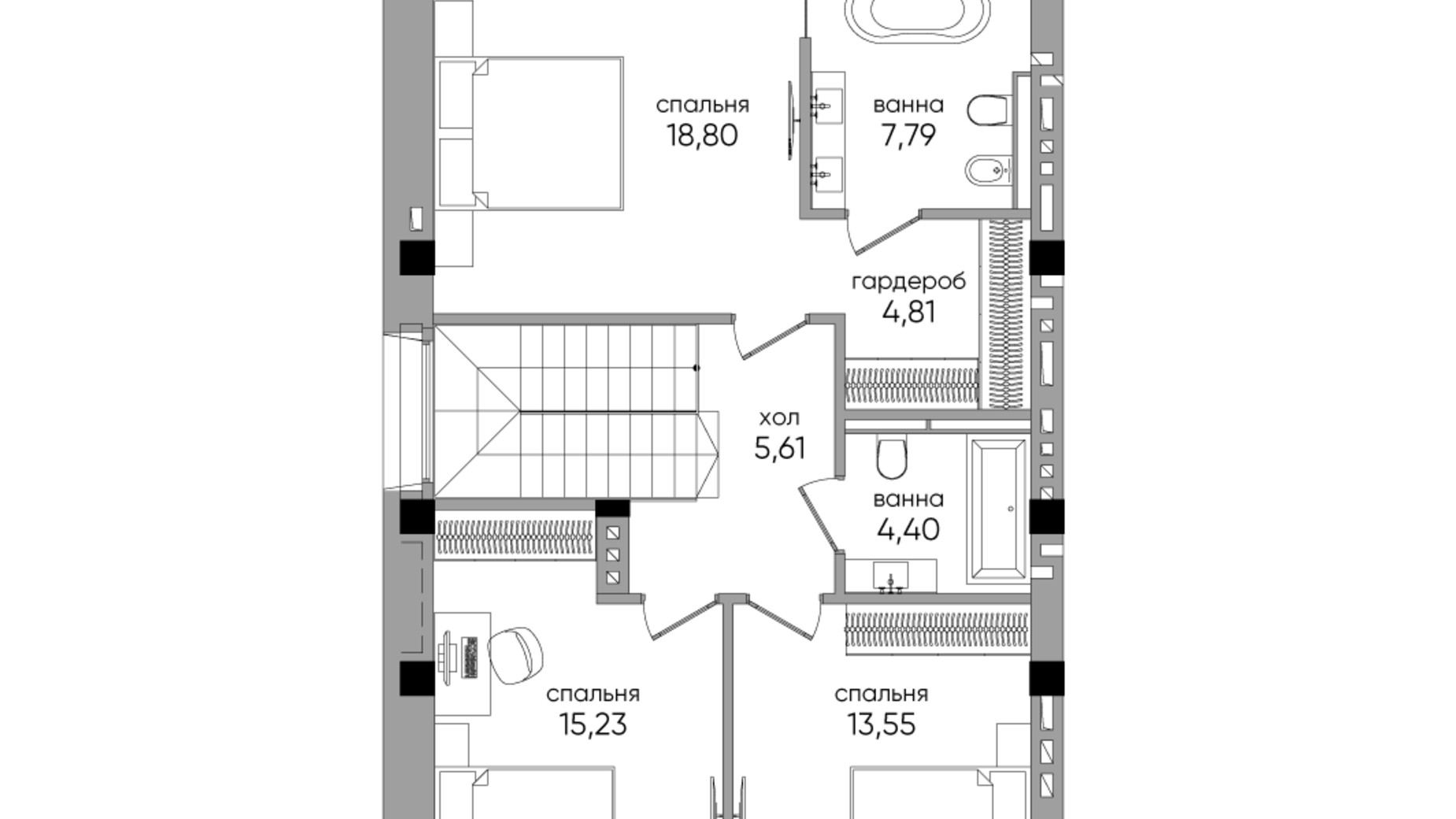 Планування таунхауса в Таунхаус Park Lake City Terra 148.86 м², фото 366296