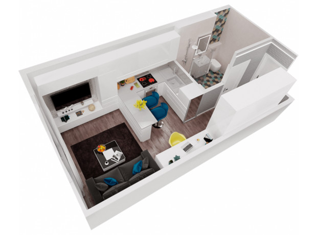 ЖК Комфорт Парк: планування 1-кімнатної квартири 20.5 м²
