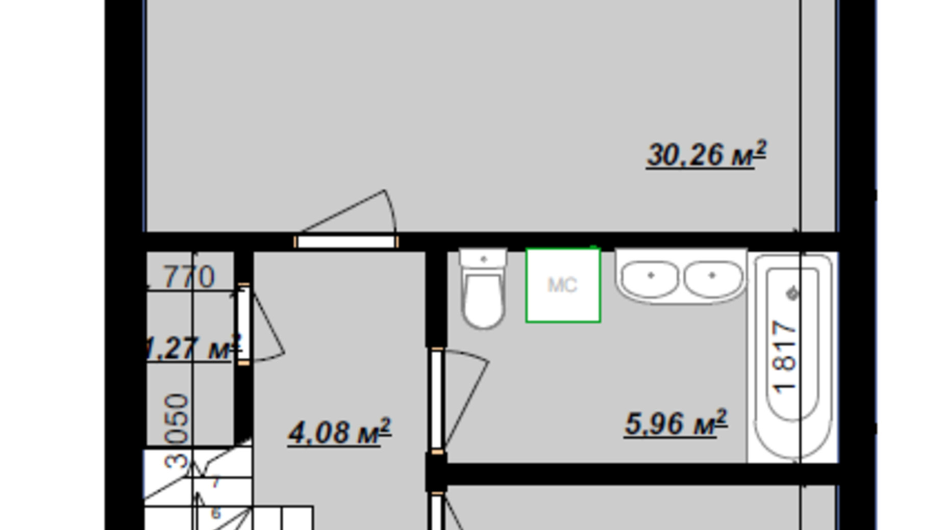 Планування таунхауса в Таунхаус Березовий 120 м², фото 367496