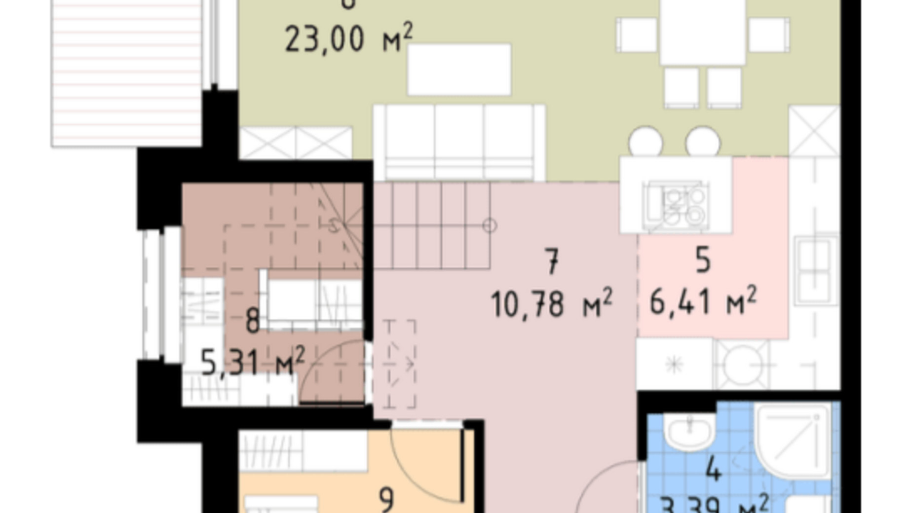 Планировка дуплекса в Дуплекс O'house 140 м², фото 367683