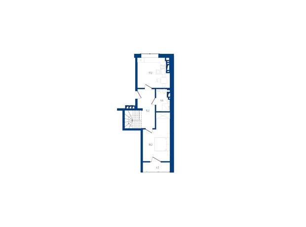 ЖК Престижний 2: планування 3-кімнатної квартири 119.4 м²