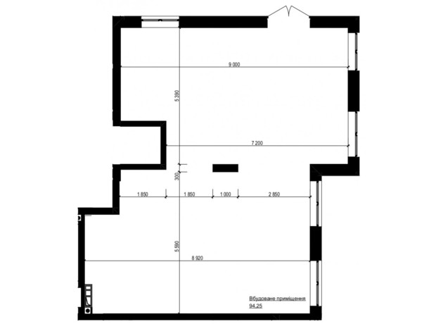 ЖК Геометрія: планування приміщення 94.25 м²