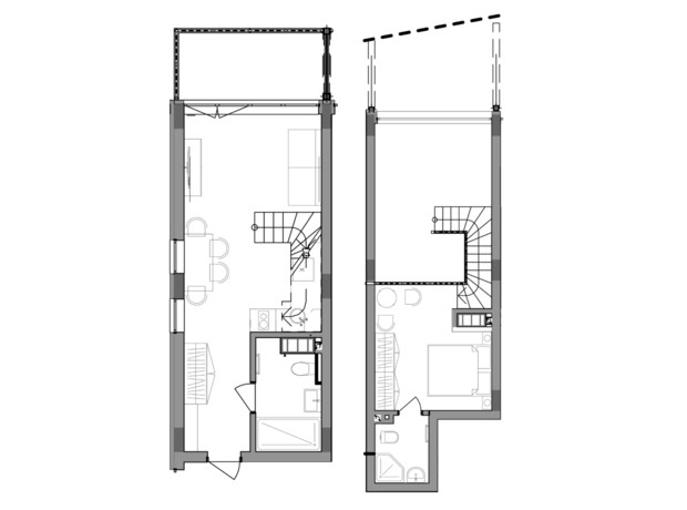 ЖК Apartel Skhidnytsya: планировка 1-комнатной квартиры 32.9 м²