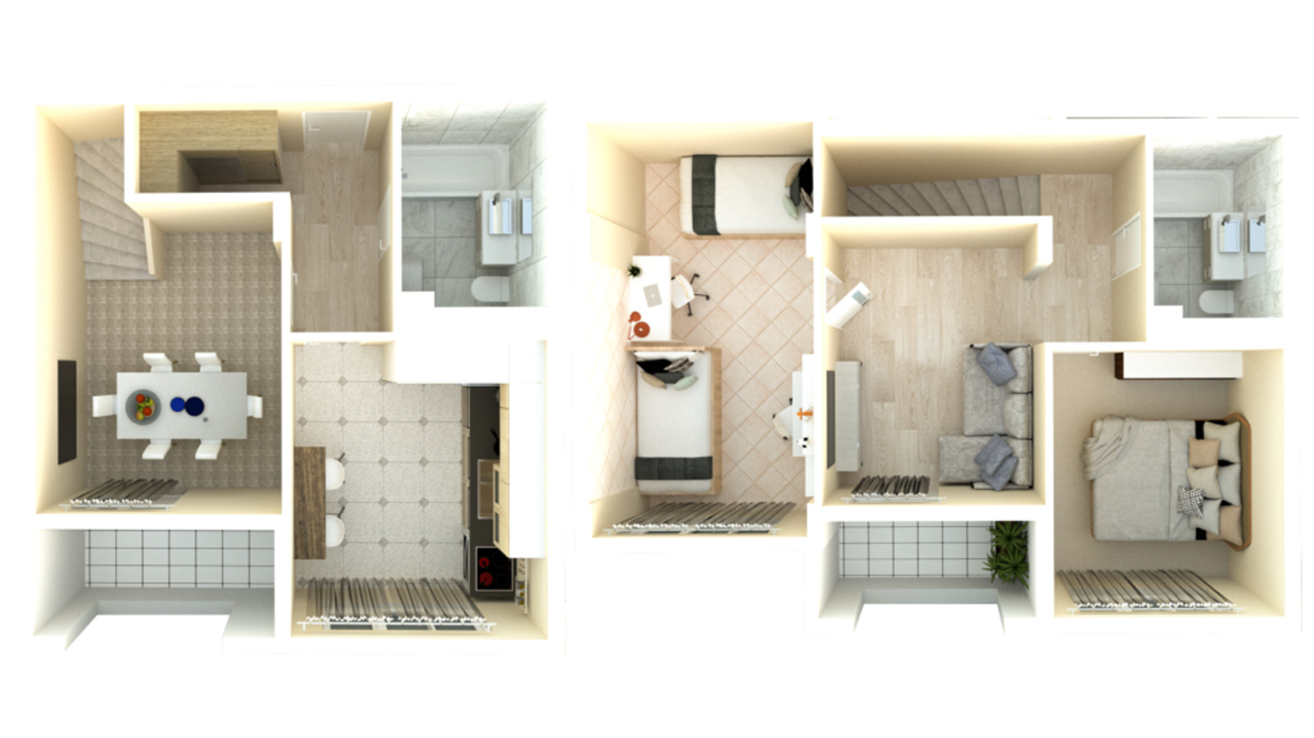 Планировка много­уровневой квартиры в ЖК Orange Park 84.48 м², фото 369481